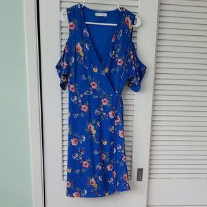 Floral print wrap dress
